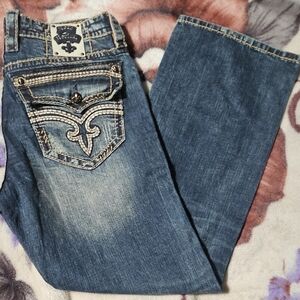 Rock Revival Blue Relaxed Men Jeans